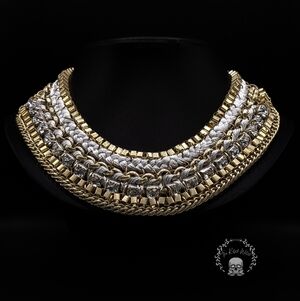 NWOT Grunge Chic Multilayer Chain Statement Bib Necklace